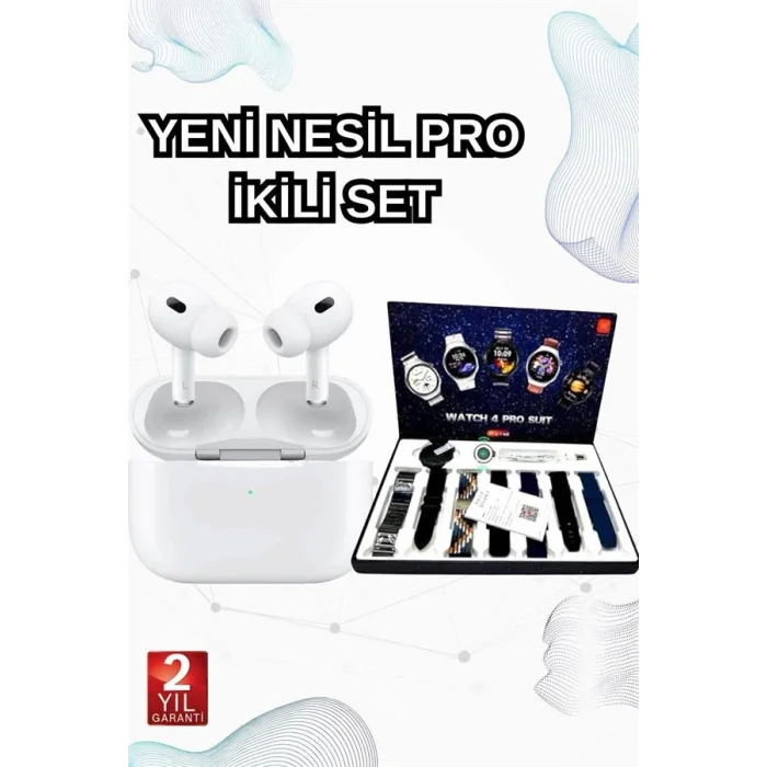 BUĞZ 2025 Model Akıllı Saat ve Yeni Nesil Pro Bluetooth Kulaklık ANC Özelliği - BUĞZ