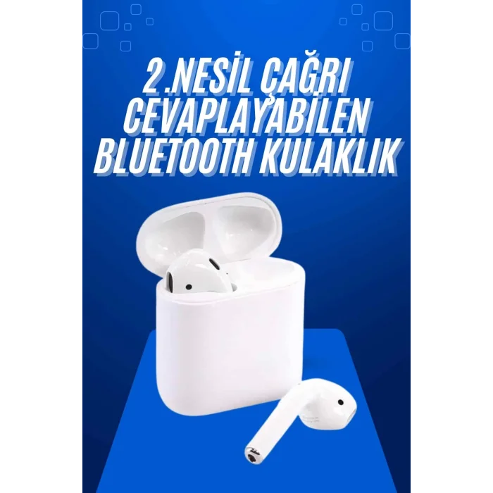  2025 Model Çağrı Cevaplayabilen Bluetooth Kulaklık Beyaz Dokunmatik Kontrol