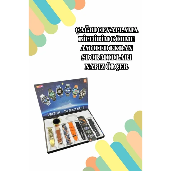  2025 Model Çok Kordonlu Akıllı Saat ve Bluetooth Kulaklık El Fenerli