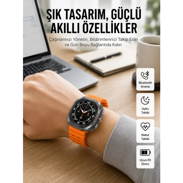 BUĞZ 2025 Model Gelişmiş Özellikli Nabız Sensörlü Spor Takibi Yapabilen Titreşimli Saat