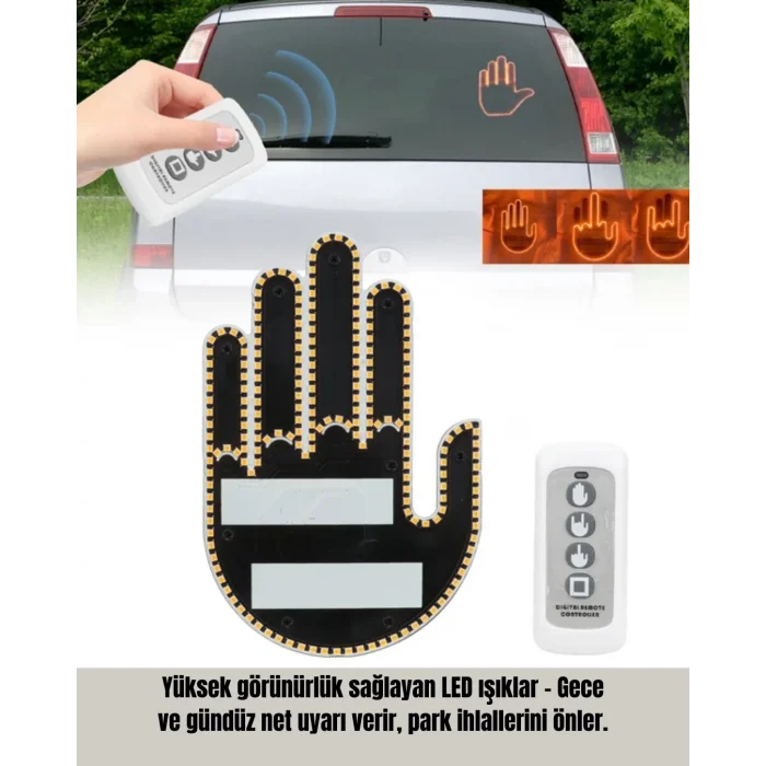 BUĞZ 2025 Orijinal LED El Park Uyarı Sistemi Uzaktan Kumandalı