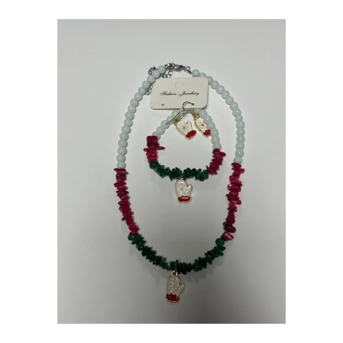 BUĞZ 2026 Yılbaşı Doğaltaş Set Kolye