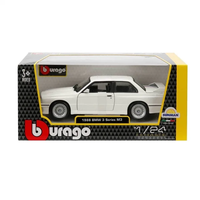  21100 Burago 1:24 BMW M3 1988 Model Araba