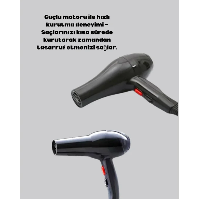 BUĞZ 2200W Saç Kurutma Makinesi Soğuk ve Sıcak Üfleme Fonksiyonlu