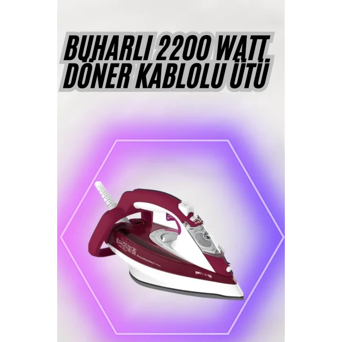  2200W Seramik Kaplama Estetik Tasarımı 360 Derece Dönebilir Kablosu