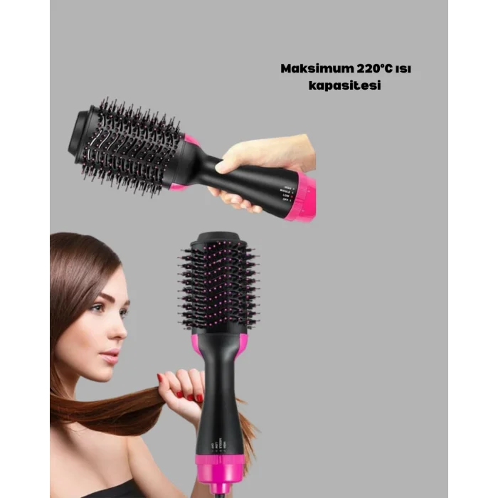 BUĞZ 220°C Profesyonel Fön Tarağı – Negatif İyon Teknolojili, 3 Isı Kademeli, 1200W - Lisinya