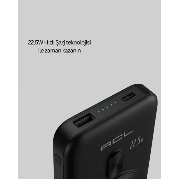 BUĞZ 22.5W Hızlı Şarj Destekli Manyetik Powerbank Kompakt Tasarım