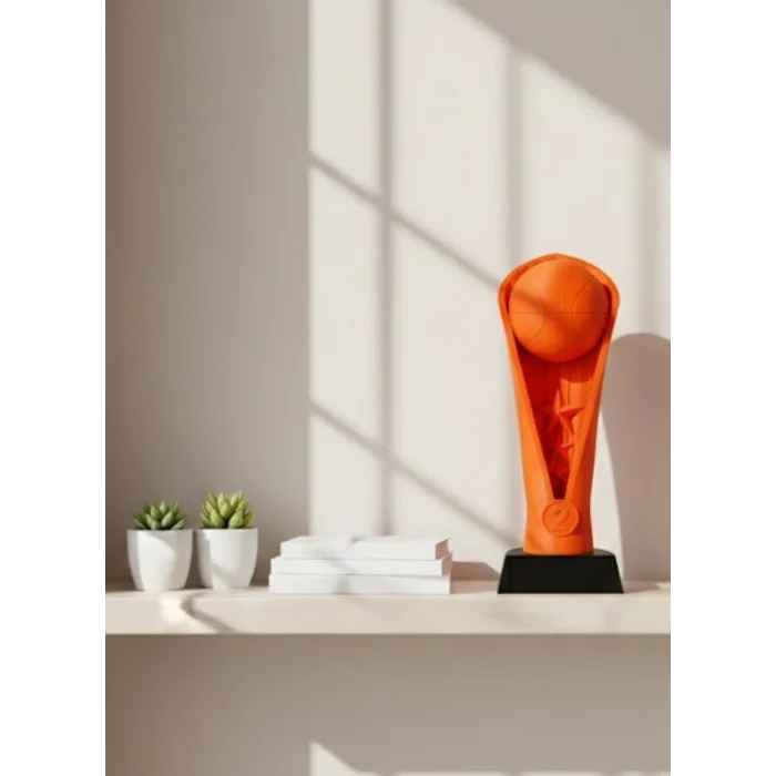 BUĞZ 23cm Turuncu Basketbol Kupa Biblo Modern Ödül Dekor Ürünü