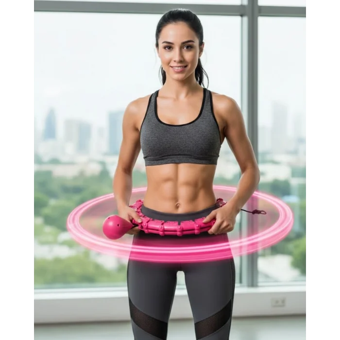 BUĞZ 24 Bölüm Akıllı Hula Hoop Bel Masajlı Düşmeyen Spor Çemberi