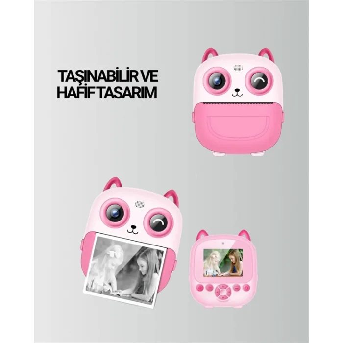  2.4” Ekranlı Mini Kamera – 1080p Kayıt + Mürekkepsiz Yazdırma