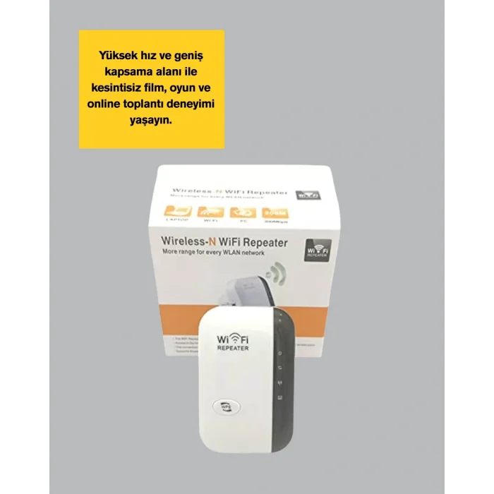  2.4GHz WiFi Tekrarlayıcı Router – WPS Destekli Kablosuz Ağ Genişletici
