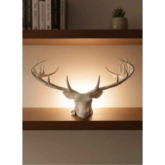 BUĞZ 25 cm Estetik Geyik Figürü Şık Ev Ofis Dekorasyonu