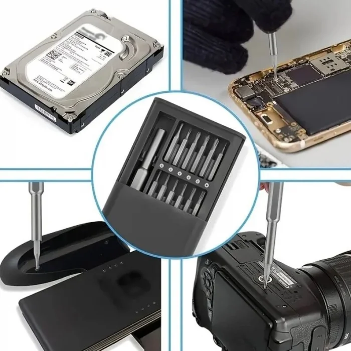 BUĞZ 25 Parça Çok Fonksiyonlu Hassas Tornavida Seti – Telefon Tablet Elektronik Tamir Tornavida Seti