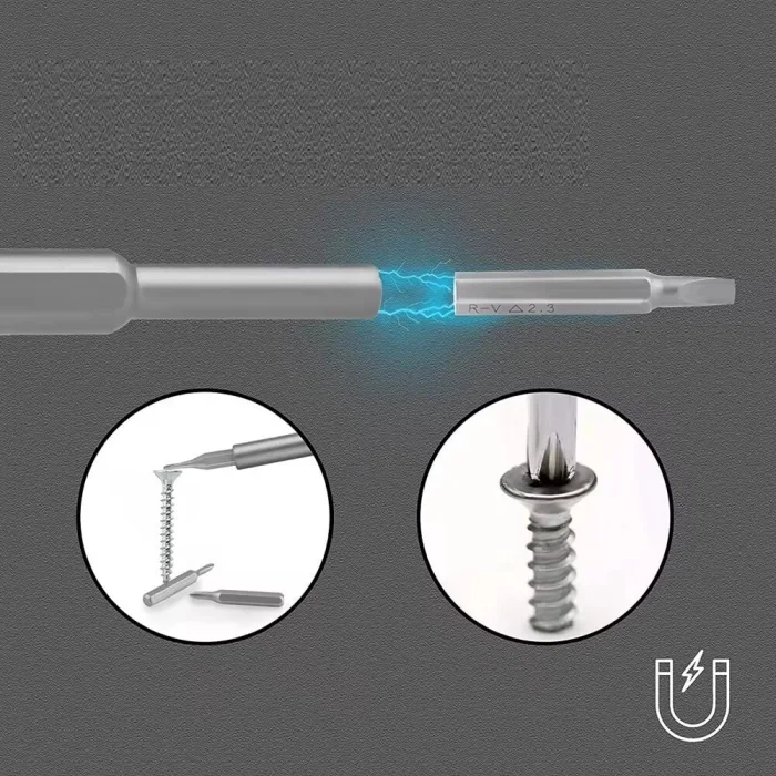 BUĞZ 25 Parça Çok Fonksiyonlu Hassas Tornavida Seti – Telefon Tablet Elektronik Tamir Tornavida Seti