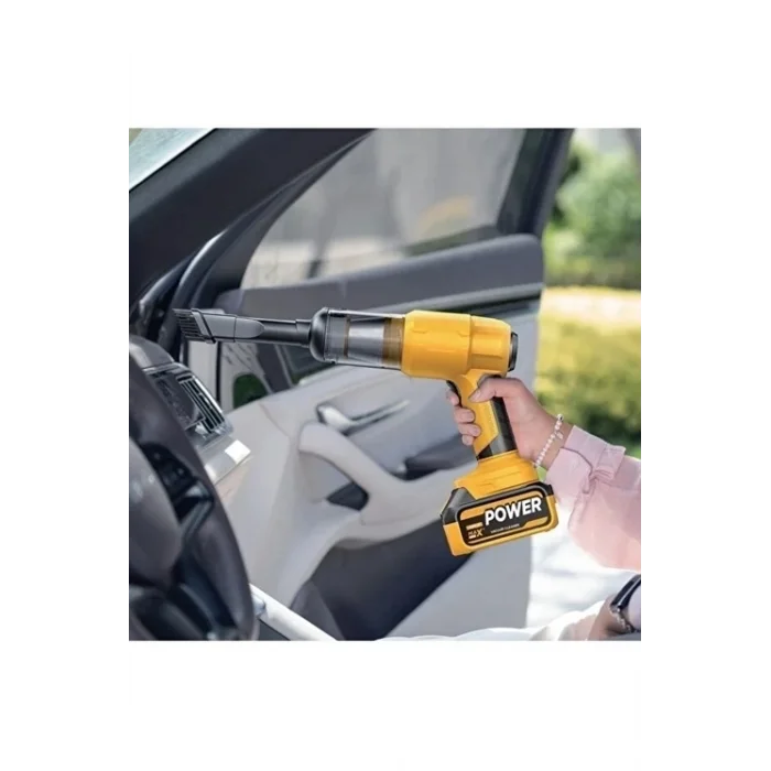 BUĞZ 25.000mah Çift Bataryalı Auhma 20.000pa Ultra Çekim Güçlü Çantalı Araç Temizleme Süpürgesi