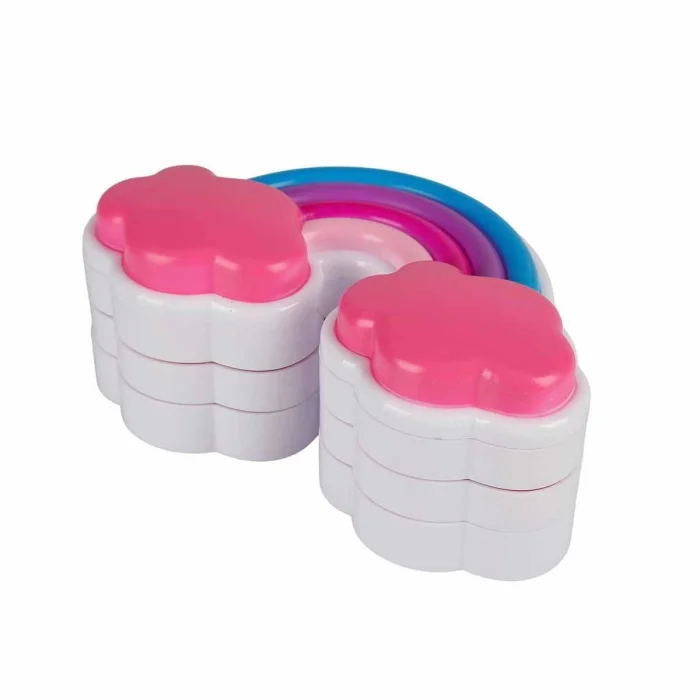  2601 SUN-RST-PRP-Güzellik Set Makyaj Gökkuşağı Şekilli 3 Katmanlı