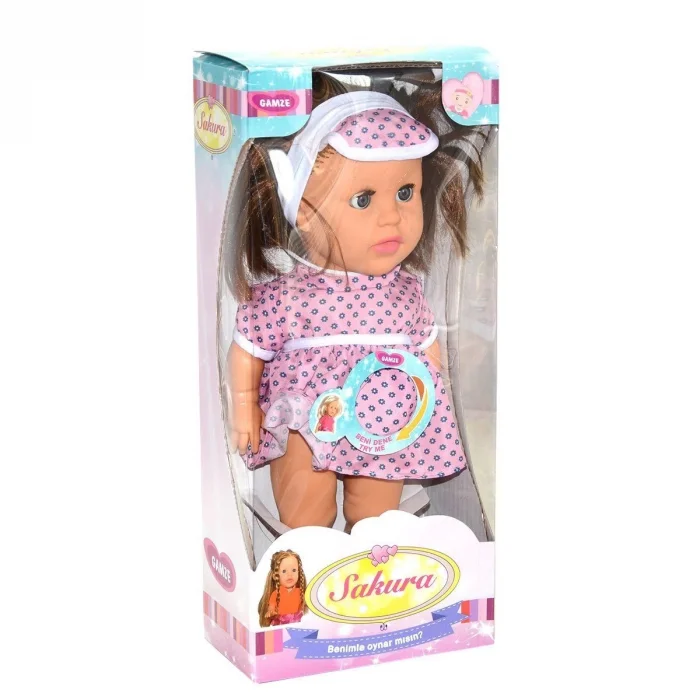  2671 Gamze, Oynar Gözlü Konuşan Sakura Bebek - 1  Adet Stokta Olan Gönderilir