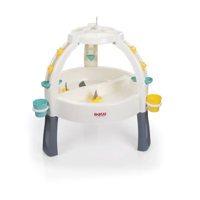 BUĞZ Ayarlanabilir Bacaklı 82 cm Kum Ve Su Oyun Masası - 24 Ay+ Çocuklar İçin Çift Bölmeli BX-313553