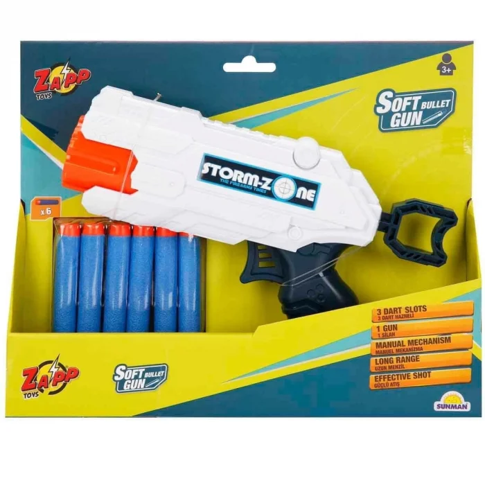  2712 Zapp 6 Mermili Sünger Dart Atan Silah -Sunman