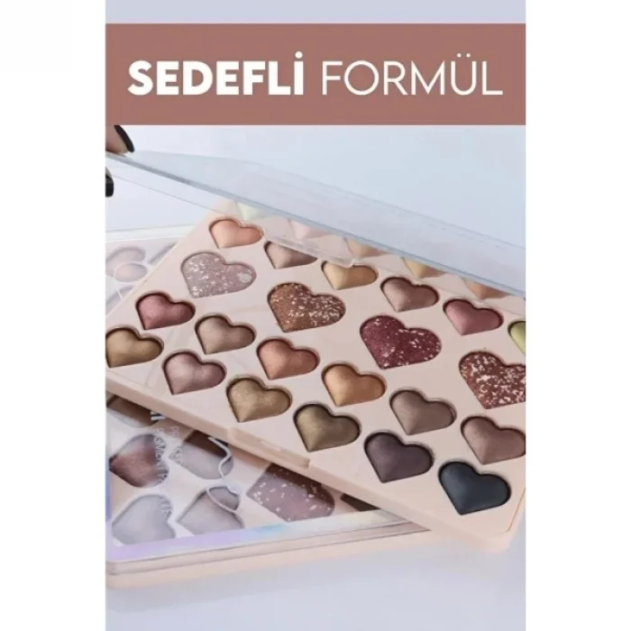 BUĞZ 28li Sedefli Shine Kalp Far Paleti - 2li Set