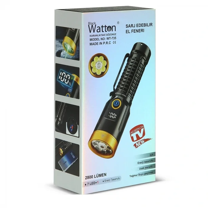 BUĞZ 2800 Lümen Özel Seri Yeşil Lazer Özellikli Mıknatıslı  Wt-735