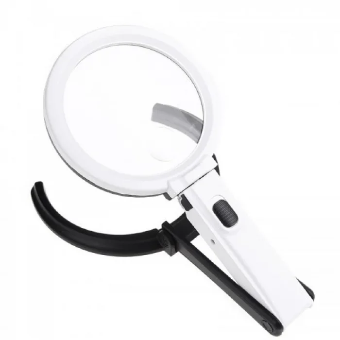 BUĞZ 2x5x120mm   10 Ledli  Masaüstü Büyüteç - BUĞZ