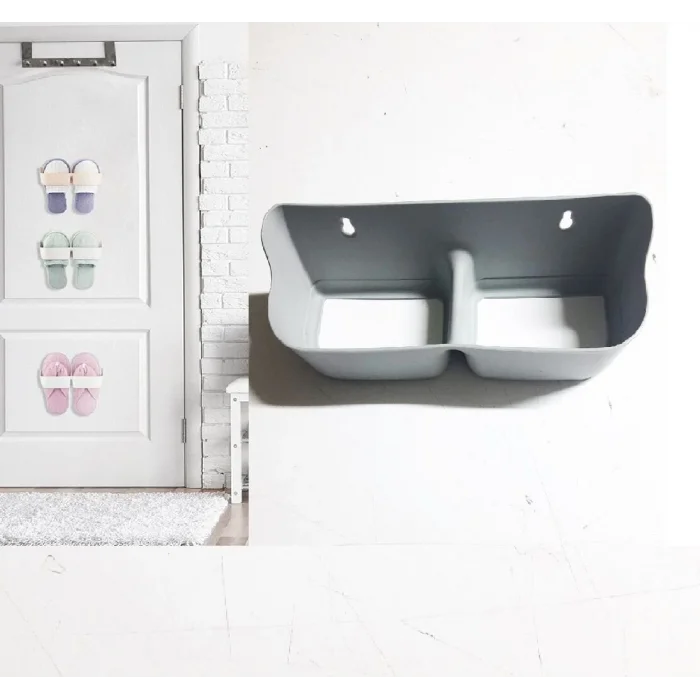 BUĞZ 3 Adet Banyo Terlik Tutucu - Kapı Arkası Pratik Raf - Terlik Tutucu