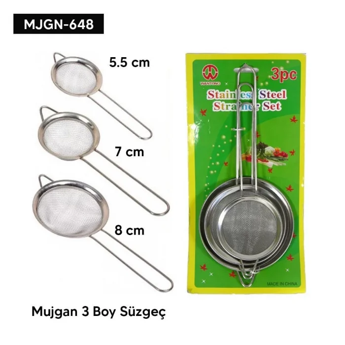 BUĞZ 3 Boy Süzgeç Seti