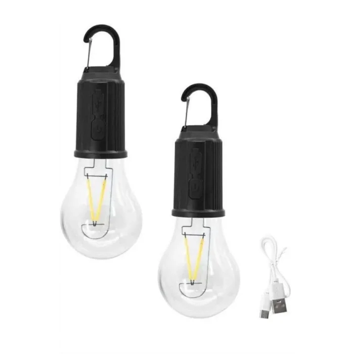 BUĞZ 3 Farklı Mod LEDli Şarjlı Asma Kancalı Kamp Lambası Taşınabilir Ampul