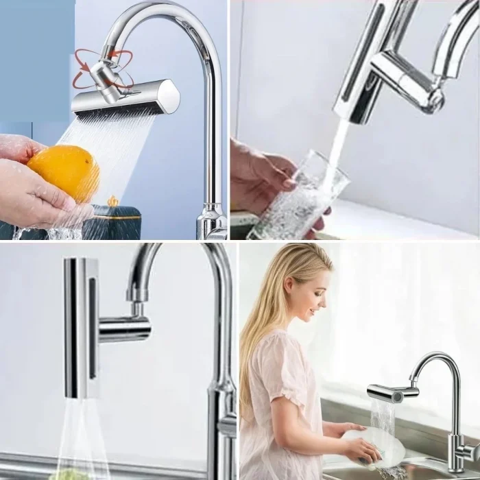 BUĞZ 3 Farklı Modlu Çok Amaçlı Musluk Adaptörü Evrensel Musluk Başlığı Şelale Musluk