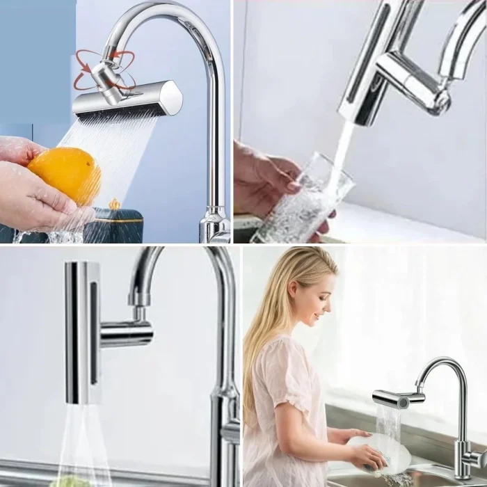  3 Farklı Modlu Çok Amaçlı Musluk Adaptörü Evrensel Musluk Başlığı Şelale Musluk