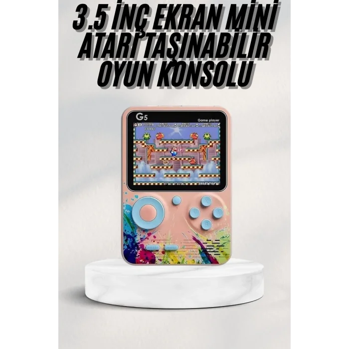 BUĞZ 3 İnç Ekran 500 Oyunlu Game Box Mini Taşınabilir Oyun Konsolu