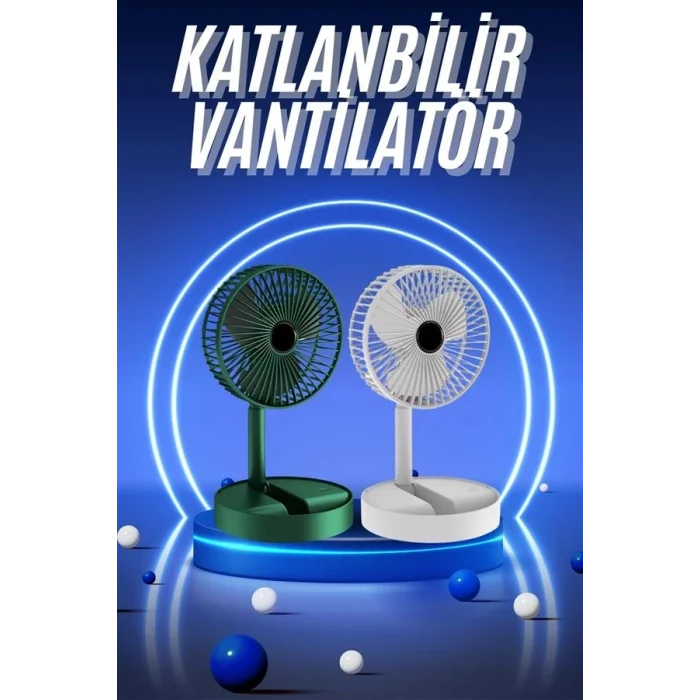 BUĞZ 3 Kademe Hız Ayarlı Vantilatör Telefon Standlı Şarjlı Katlanabilir Soğutucu Pervane Yeni Nesil