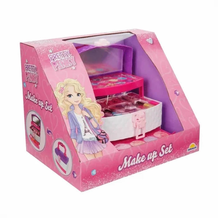 BUĞZ 3 Katmanlı Taşıma Çantalı Makyaj Seti Oyuncak