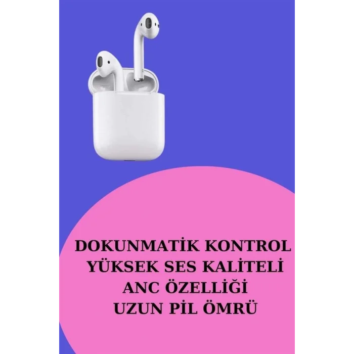 BUĞZ 3 Kordonlu Dokunmatik Ekran Akıllı Saat ve 2.Nesil Kablosuz Bluetooth Kulaklık ANC/ENC
