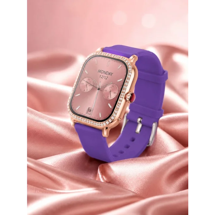 BUĞZ 3 Kordonlu Rose Gold Kasalı Kadın Akıllı Saat Seti