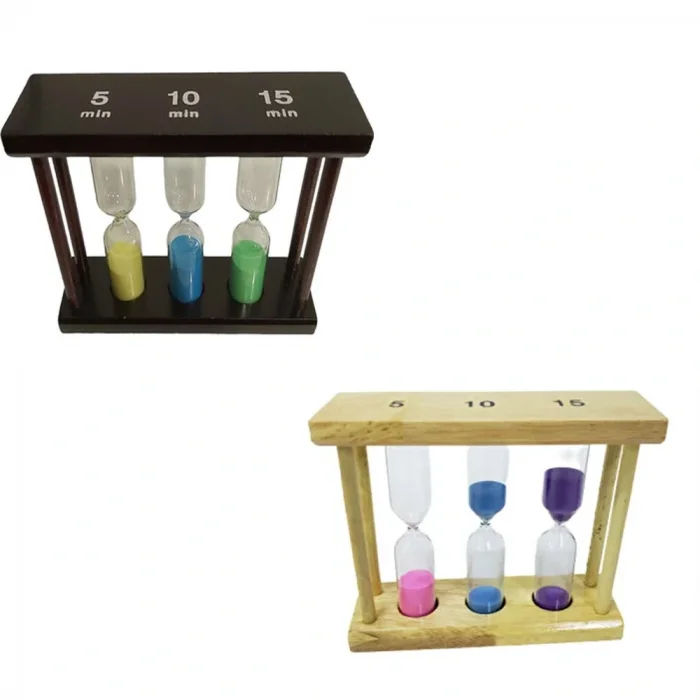 BUĞZ 3lü Ahşap Kum Saati 5-10-15 Dakikalık