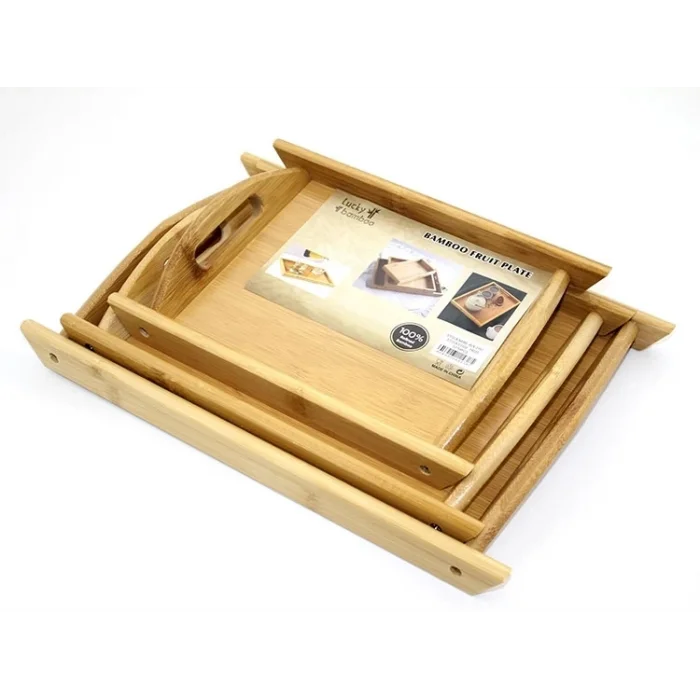 BUĞZ 3lü Bambu Tepsi Alk2167