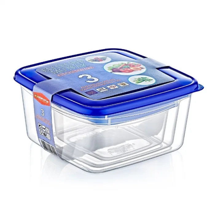 BUĞZ 3lü Kare Saklama Kabı Seti