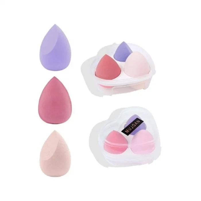 BUĞZ 3lü Makyaj Süngeri Seti Kalpli Kutu