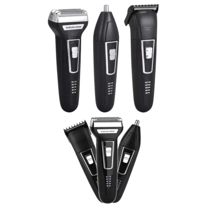  3lü Set Saç Sakal Kesme Traş Makinesi Burun Kılı Alma Tıraş Makinesi