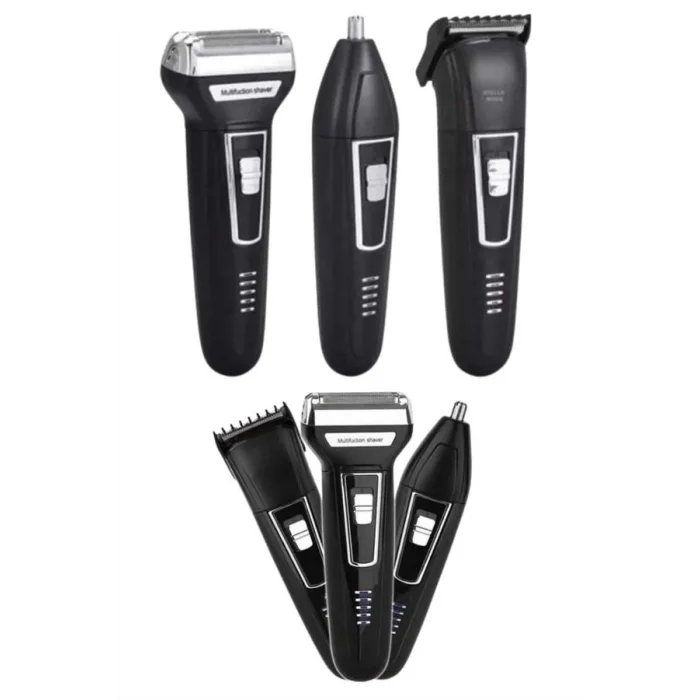  3lü Set Saç Sakal Kesme Traş Makinesi Burun Kılı Alma Tıraş Makinesi