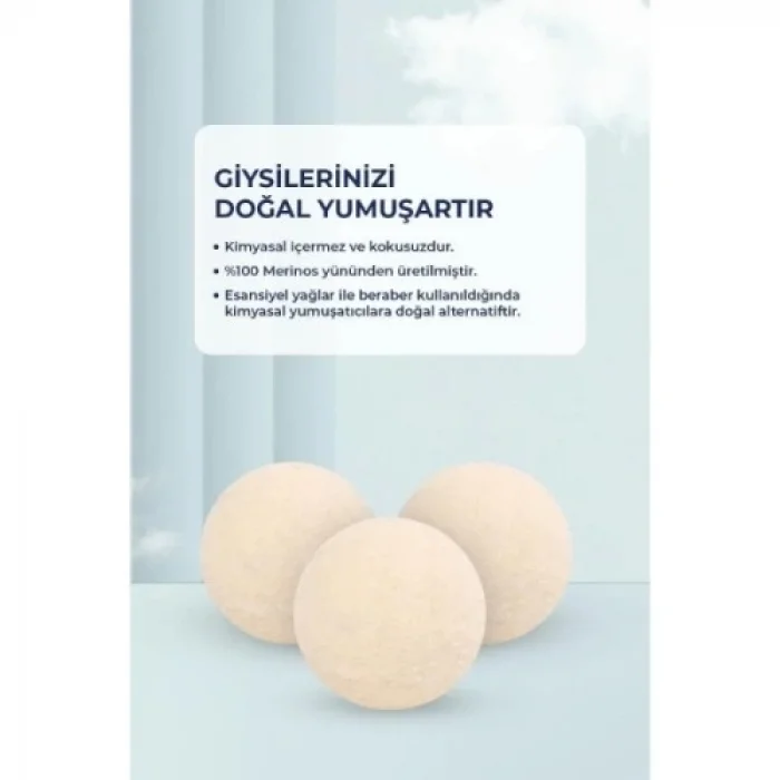  3lü Yün Kurutma Topu Seti