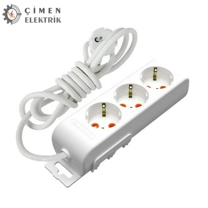  3 Metre 3 Lü Çocuk Korumalı Grup Priz