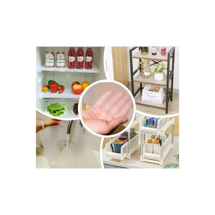  3 Metre Pvc Şeffaf Kaplama Kaydırmaz Dolap Içi Kaymaz Kaydırmaz Eva Raf Örtüsü