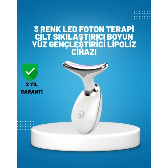  3 Modlu Boyun ve Yüz Bakım Cihazı – EMS, Temizleme, Sıcak Masaj ve Renkli Işık Terapi Özellikli