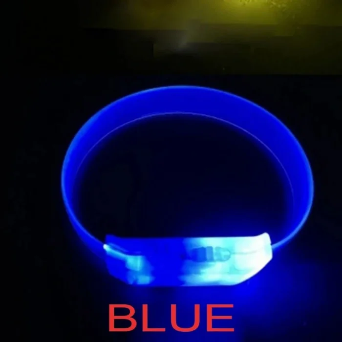 BUĞZ 3 Modlu Pilli LED Işıklı Esnek Parti Bilekliği Mavi