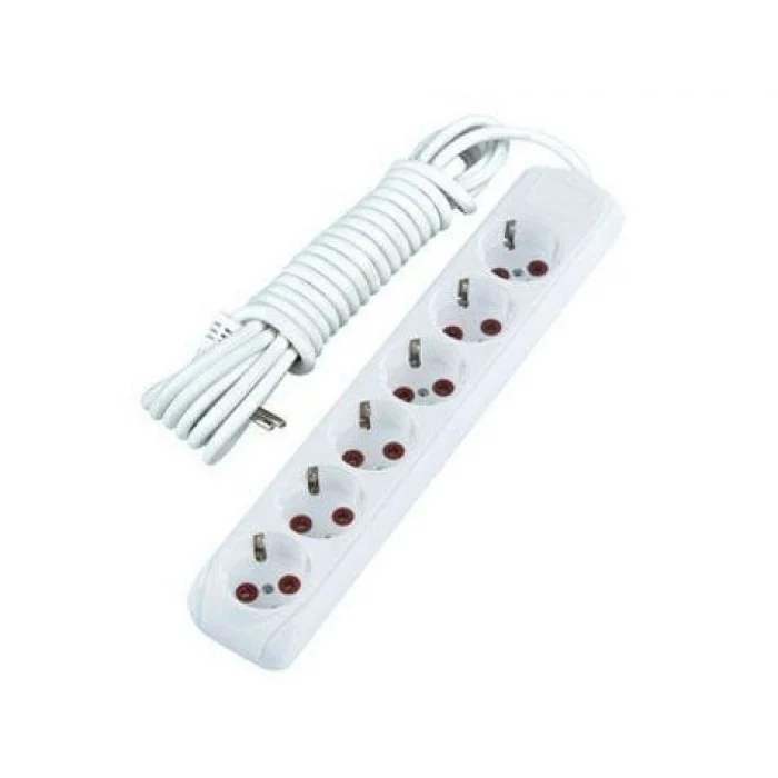 BUĞZ 3 Mt. Kablolu 6 lı Topraklı Grup Priz