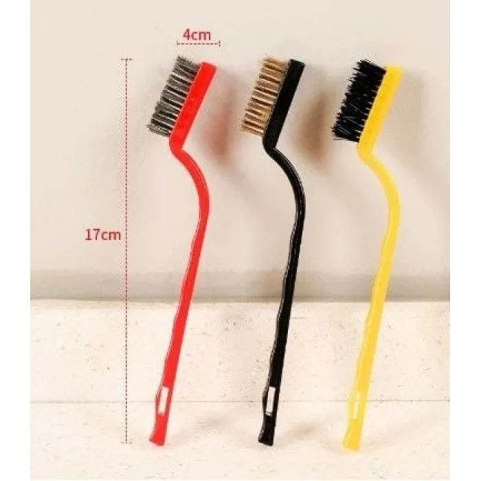 BUĞZ 3 Parça Tel Fırça Detaylı Temizlik Seti