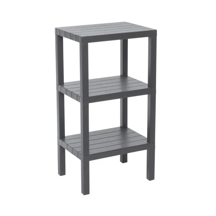 BUĞZ 3 Raflı Gri Modüler Ünite Plastik 38x29x74 Cm Bx40